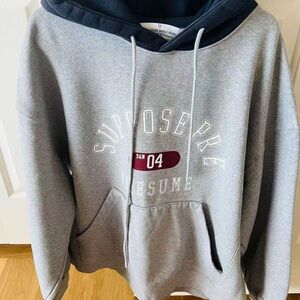 Gray and Navy Hoodie